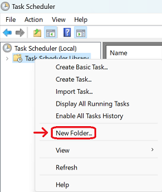 Task Scheduler New Folder